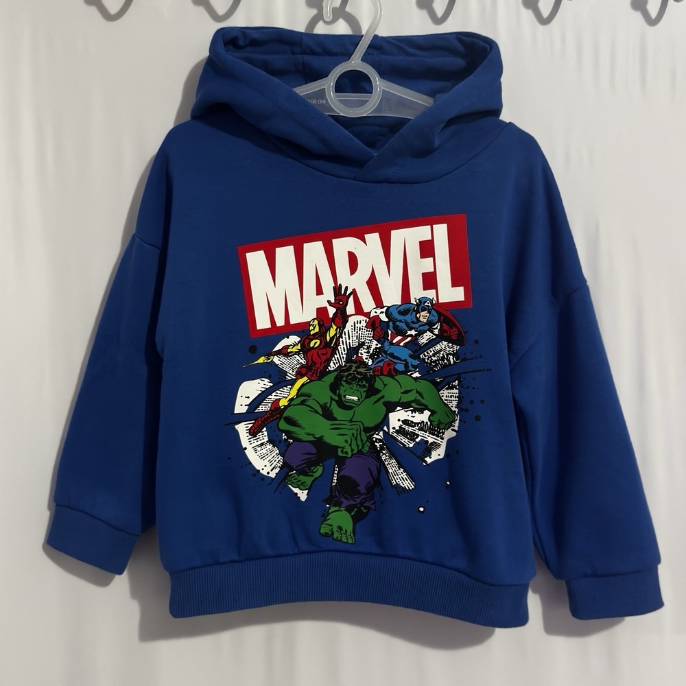 Size 3T Toddler Marvel Blue Hoodie